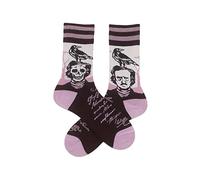Shop-UP! Edgar Allan Poe The Raven Socken, Hommage an den Dichter Dark, The Rabe, Schwarz , M