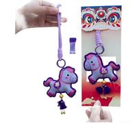 Shophubio Bestickter Brokatbeutel Schlüsselanhänger - Traditioneller chinesischer Neujahrspferd Glücksbringer für Mondfeier, Frühlingsfest Geschenk (B)