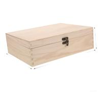 Shophubio Zweilagiges Nähkästchen aus Paulownia-Holz - Flip-Top-Schmuck-Organizer mit Fächern, Naturholz-Bastelbox für Nadeln, Fäden und (SKU)