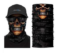 ShopINess Unisex Schlauchschal Halswärmer Neckwarmer Multifunktions schlauchtuch totenkopf für Motorrad Bikes Sport Festival Halloween Karneval - Totenschädel (Piercing)