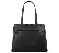 Shopper BETTY BARCLAY, Damen, Gr. B/H/T: 40cm x 30cm x 11cm onesize, schwarz, Leder, unifarben, Taschen Shopper, echt Leder (32626111-0) schwarz