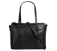Shopper BODENSCHATZ, Damen, Gr. B/H/T: 33cm x 28cm x 7cm onesize, schwarz, Leder, leicht glänzend, unifarben, Taschen Shopper, echt Leder (72158757-0) schwarz