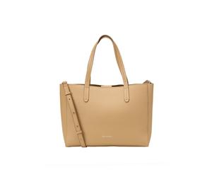 Shopper "BUSIN", Damen, Gr. B/H/T: 37cm x 28cm x 13cm, sand, Leder, MARC O'POLO ACCESSORIES, unifarben, Taschen Shopper, Businesstasche, Schultertasche, mit herausnehmbarem Laptopfach (46562332-0) san