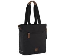 Shopper CAMEL ACTIVE "Aurum", Damen, Gr. B/H/T: 39cm x 31cm x 12cm, schwarz, Textil, beschichtet, clean, unifarben mit Farbeinsätzen, Taschen Shopper, aus recyceltem, robusten Nylon leichtgewichtig mi