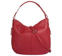 Shopper CLUTY, Damen, Gr. B/H/T: 34cm x 31cm x 9cm onesize, rot, Leder, leicht glänzend, unifarben, Taschen Shopper, echt Leder, Made in Italy (82322014-0) rot