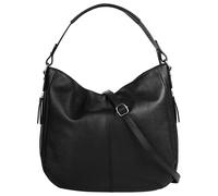 Shopper CLUTY, Damen, Gr. B/H/T: 34cm x 31cm x 9cm onesize, schwarz, Leder, leicht glänzend, unifarben, Taschen Shopper, echt Leder, Made in Italy (76972213-0) schwarz