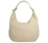 Shopper CLUTY, Damen, Gr. B/H/T: 35cm x 33cm x 7cm onesize, beige, Leder, leicht glänzend, unifarben, Taschen Shopper, echt Leder, Made in Italy (46593021-0) beige