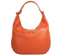 Shopper CLUTY, Damen, Gr. B/H/T: 35cm x 33cm x 7cm onesize, orange, Leder, leicht glänzend, unifarben, Taschen Shopper, echt Leder, Made in Italy (96753863-0)