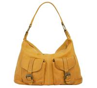 Shopper CLUTY, Damen, Gr. B/H/T: 36cm x 25cm x 11cm onesize, gelb, Leder, leicht glänzend, unifarben, Taschen Shopper, echt Leder, Made in Italy (81990127-0)