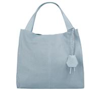 Shopper CLUTY, Damen, Gr. B/H/T: 38cm x 28cm x 10cm onesize, blau (hellblau), Leder, Strukturmuster, Taschen Shopper, echt Leder, Made in Italy (64106558-0) hellblau