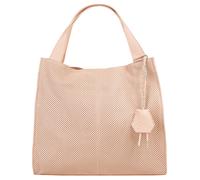 Shopper CLUTY, Damen, Gr. B/H/T: 38cm x 28cm x 10cm onesize, rosa, Leder, Strukturmuster, Taschen Shopper, echt Leder, Made in Italy (41071006-0) rosa