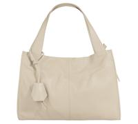Shopper CLUTY, Damen, Gr. B/H/T: 40cm x 28cm x 11cm onesize, beige, Leder, unifarben, leicht glänzend, Taschen, echt Leder, Made in Italy (28045439-0) beige