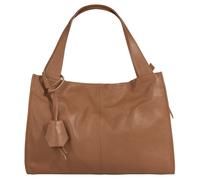 Shopper CLUTY, Damen, Gr. B/H/T: 40cm x 28cm x 11cm onesize, braun (cognac), Leder, leicht glänzend, unifarben, Taschen Shopper, echt Leder, Made in Italy (49384553-0) cognac
