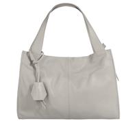 Shopper CLUTY, Damen, Gr. B/H/T: 40cm x 28cm x 11cm onesize, grau, Leder, leicht glänzend, unifarben, Taschen Shopper, echt Leder, Made in Italy (21384948-0) grau