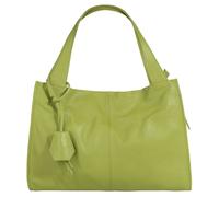 Shopper CLUTY, Damen, Gr. B/H/T: 40cm x 28cm x 11cm onesize, grün, Leder, unifarben, leicht glänzend, Taschen, echt Leder, Made in Italy (20818115-0) grün