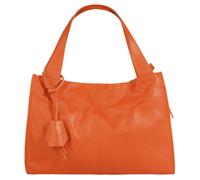 Shopper CLUTY, Damen, Gr. B/H/T: 40cm x 28cm x 11cm onesize, orange, Leder, unifarben, leicht glänzend, Taschen, echt Leder, Made in Italy (11319638-0) orange