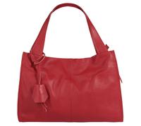Shopper CLUTY, Damen, Gr. B/H/T: 40cm x 28cm x 11cm onesize, rot, Leder, unifarben, leicht glänzend, Taschen, echt Leder, Made in Italy (74908843-0) rot