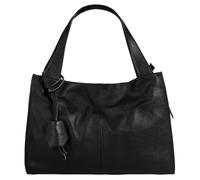 Shopper CLUTY, Damen, Gr. B/H/T: 40cm x 28cm x 11cm onesize, schwarz, Leder, leicht glänzend, unifarben, Taschen Shopper, echt Leder, Made in Italy (41899511-0) schwarz