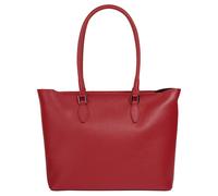 Shopper CLUTY, Damen, Gr. B/H/T: 40cm x 30cm x 12cm onesize, rot, Leder, leicht glänzend, unifarben, Taschen Shopper, echt Leder, Made in Italy (56934337-0) rot