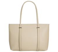 Shopper CLUTY "FLIORI", Damen, Gr. B/H/T: 42cm x 27cm x 11cm onesize, beige, Leder, leicht glänzend, unifarben, Taschen Shopper, echt Leder, Made in Italy (38958616-0) beige