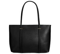 Shopper CLUTY "FLIORI", Damen, Gr. B/H/T: 42cm x 27cm x 11cm onesize, schwarz, Leder, leicht glänzend, unifarben, Taschen Shopper, echt Leder, Made in Italy (19560602-0) schwarz