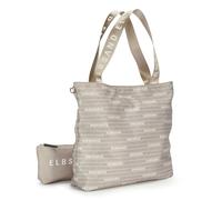 Shopper ELBSAND "Strandtasche, Badetasche", Damen, Gr. B/H/T: 37cm x 39cm x 12cm, sand, Stoff, Textil, mehrfarbig, Taschen Shopper, XXL Tasche, Handtasche, Einkaufstasche, Schultertasche VEGAN (458146
