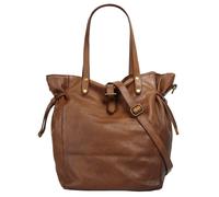 Shopper FORTY, Damen, Gr. B/H/T: 33cm x 30cm x 23cm onesize, braun (cognac), Leder, leicht glänzend, unifarben, Taschen Shopper, echt Leder, Made in Italy (53468967-0) cognac