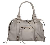 Shopper FORTY, Damen, Gr. B/H/T: 38cm x 25cm x 14cm onesize, grau, Leder, leicht glänzend, unifarben, Taschen Shopper, echt Leder, Made in Italy (55635742-0) grau