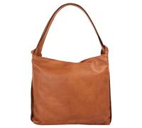 Shopper FORTY "FORTY Damen Rucksack-Shopper echt Leder, Made in Italy", Damen, Gr. B/H/T: 43cm x 36cm x 5cm onesize, braun (cognac), Leder, unifarben, Taschen Shopper, echt Leder, Made in Italy (26579