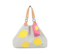 Fritzi Izzy Medium Limited Squeezy Lemon Shopper Schultertasche mit Druckknopf und dekorativen Flock-Stickdetails für Alltag und City 29 x 42 x 15 cm, Mehrfarbig