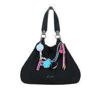 Henkeltasche FRITZI AUS PREUSSEN "Izzy Medium Limited Tüddelüt", Damen, Gr. B/H/T: 45cm x 34cm x 16cm, schwarz, Nylon, unifarben, Taschen, im top-aktuellem Collector-Look (24580437-0) schwarz