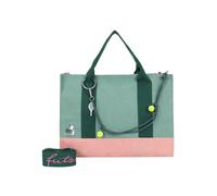 Shopper FRITZI AUS PREUSSEN "PeanutsTM x fritzi Tote Bag Matchball", Damen, Gr. B/H/T: 40cm x 29,5cm x 14cm onesize, grün, 55% Baumwolle, 45% Polyester, unifarben, Taschen Shopper, mit Peanuts-Motiv (