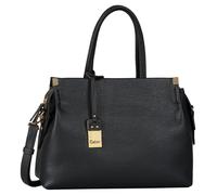Shopper GABOR "Gela", Damen, Gr. B/H/T: 35cm x 24cm x 13,5cm, schwarz, Lederimitat, clean, gepflegt, unifarben, Taschen Shopper, Damen Umhängetasche, schmückenden Metallecken, hochwertiges Logo (85932