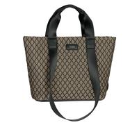 Shopper GABOR "Helmea", Damen, Gr. B/H/T: 30,5cm x 26cm x 11cm, braun (taupe, schwarz), Lederimitat, Textil, Taschen Shopper, Damen Handtasche, Schultertasche mit modischem Muster (26454562-0) taupe,