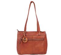 Shopper HARBOUR 2ND "Zea", Damen, Gr. B/H/T: 26,5cm x 22cm x 10cm, braun (cognac), Rindsleder, Taschen Shopper, Damen Henkeltasche, Schultertasche, Handtasche mit Logodruck (49331129-0)