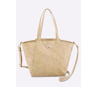 Shopper HEINE, Damen, Gr. B/H/T: 44cm x 30cm x 16cm, camel, Metall, Viskosemischung, unifarben, Taschen Shopper (71548067-0) camel