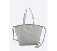 Shopper HEINE, Damen, Gr. B/H/T: 44cm x 30cm x 16cm, steingrau, Metall, Viskosemischung, unifarben, Taschen Shopper (31581860-0) steingrau