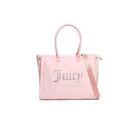 Shopper JUICY COUTURE "IRIS VELVET R. L. SHOPPING Damen", Damen, Gr. B/H/T: 16cm x 31cm onesize, juicy pink, Polyester, Polyurethan, Taschen Shopper, Tragetasche Damen, Shopper, Einkaufstasche, Fashio