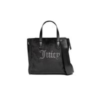 Shopper JUICY COUTURE "IRIS VELVET R. M. SHOPPING Damen", Damen, Gr. B/H/T: 7cm x 17cm onesize, schwarz, Polyester, Polyurethan, Taschen Shopper, Handtasche Damen, Mini Bag, Abendtasche, Fashion, Life