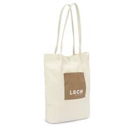 Shopper LSCN BY LASCANA, Damen, Gr. B/H/T: 30cm x 41cm x 12cm, beige (beige, taupe), Baumwolle, unifarben, Taschen Shopper, Schultertasche, Strandtasche, Tragetasche VEGAN (12920332-0) beige, taupe