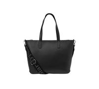 Shopper MARC O'POLO "aus einer Lederalternative aus recyceltem Polyester", Damen, Gr. B/H/T: 12cm x 29cm x 12cm, schwarz, Polyester, unifarben, Taschen Shopper (40270113-0) schwarz