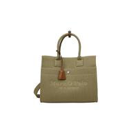 Shopper MARC O'POLO "aus robustem Organic Cotton", Damen, Gr. B/H/T: 31cm x 25cm x 17cm, beige (pure sage), Baumwolle, unifarben, Taschen Shopper (41286048-0) pure sage