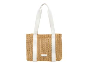 Shopper MARC O'POLO "in Crochet-Raffia-Bast-Optik", Damen, Gr. B/H/T: 50cm x 36cm x 20cm, weiß (m112), Obermaterial: 100% Polypropylen, unifarben, Taschen Shopper (89239359-0) m112