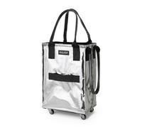 Shopper mit Rollen, small Hulken Bag Hulken silberfarben, Designer Alex & Yoni Sheleq, 36x56x23 cm