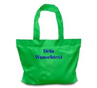 Shopper mit Wunschtext bestickt - Personalisierte Tasche aus Bio-Baumwolle als einzigartige Geschenkidee (Grün)