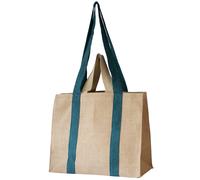 Shopper NBA210 41 cm, beige / grün, Baumwolle, Pebbly