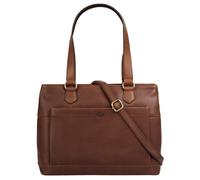 Shopper PIKÉ, Damen, Gr. B/H/T: 33cm x 25cm x 11cm onesize, braun, Leder, leicht glänzend, unifarben, Taschen Shopper, echt Leder (33251159-0) braun