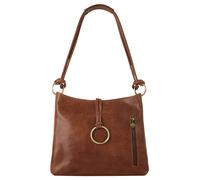 Shopper PIKÉ, Damen, Gr. B/H/T: 33cm x 31cm x 9cm onesize, braun, Leder, used, Taschen Shopper, echt Leder, Made in Italy (29754469-0) braun