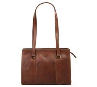 Shopper PIKÉ, Damen, Gr. B/H/T: 35cm x 27cm x 11cm onesize, braun, Leder, unifarben, Taschen Shopper, echt Leder, Made in Italy (35190612-0) braun