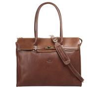 Shopper PIKÉ, Damen, Gr. B/H/T: 39cm x 33cm x 11cm onesize, braun, Leder, unifarben, Taschen Shopper, echt Leder, Made in Italy (54559759-0) braun